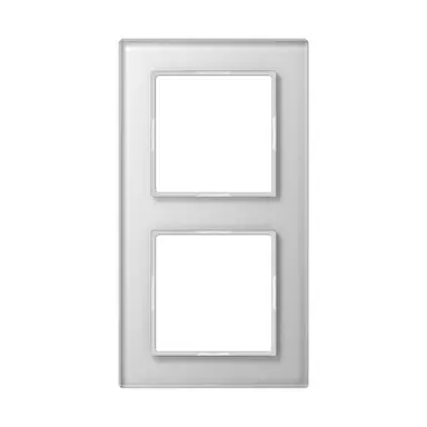 JUNG AC 582 GL WW afdekraam 2-voudig A Creation alpine wit glas