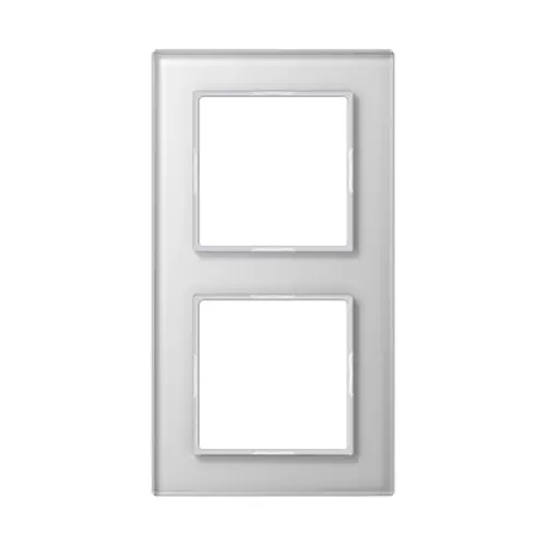 JUNG AC 582 GL WW afdekraam 2-voudig A Creation alpine wit glas
