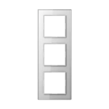 JUNG AC 583 GL WW afdekraam 3-voudig A Creation alpine wit glas