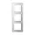 JUNG AC 583 GL WW afdekraam 3-voudig A Creation alpine wit glas