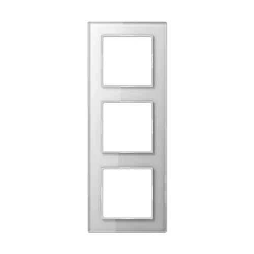 JUNG AC 583 GL WW afdekraam 3-voudig A Creation alpine wit glas