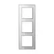 JUNG AC 583 GL WW afdekraam 3-voudig A Creation alpine wit glas
