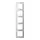 JUNG AC 585 GL WW afdekraam 5-voudig A Creation alpine wit glas