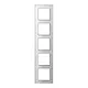 JUNG AC 585 GL WW afdekraam 5-voudig A Creation alpine wit glas