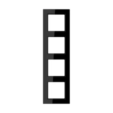 JUNG AC 584 SW afdekraam 4-voudig A Creation zwart glans