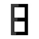 JUNG AC 582 SW afdekraam 2-voudig A Creation zwart glans
