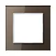 JUNG AC 581 GL MO afdekraam 1-voudig A Creation mokka glas