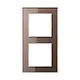 JUNG AC 582 GL MO afdekraam 2-voudig A Creation mokka glas