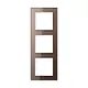 JUNG AC 583 GL MO afdekraam 3-voudig A Creation mokka glas