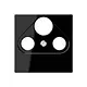 JUNG A 561 PLSAT SW centraalplaat coax/sat A-range zwart glans