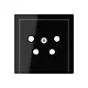 JUNG A 561 NTF SW centraalplaat telefoon 4-polig A-range zwart glans