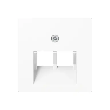JUNG A 569-2 BFPLUA WW centraalplaat 2-voudig tbv RJ45 wandcontactdoos A-range alpine wit