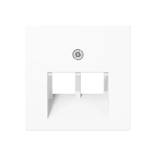 JUNG A 569-2 BFPLUA WW centraalplaat 2-voudig tbv RJ45 wandcontactdoos A-range alpine wit