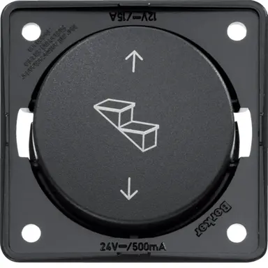 Berker 936992505 Integro Flow impulsdrukker voor elektrische opstap met traptrede- en pijlsymbool antraciet mat
