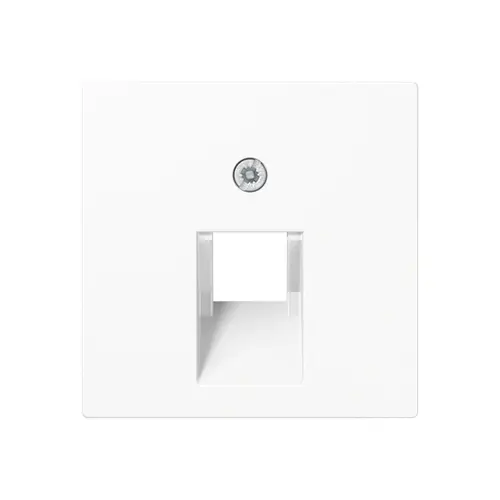 JUNG A 569-1 PLUA WW centraalplaat 1-voudig tbv RJ45 wandcontactdoos A-range alpine wit