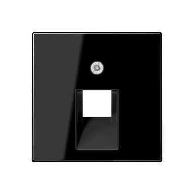 JUNG A 569-1 PLUA SW centraalplaat 1-voudig tbv RJ45 wandcontactdoos A-range zwart