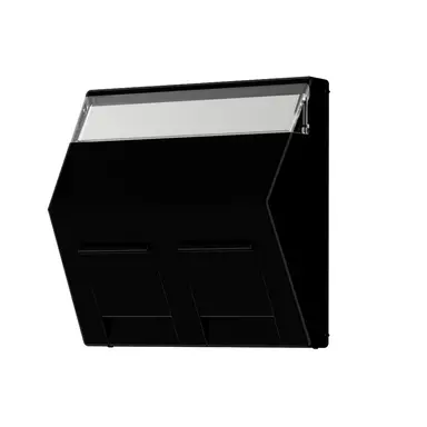 JUNG A 569-30 BF PL SW centraalplaat voor montage adapter 30 graden met tekstvenster A-range zwart glans