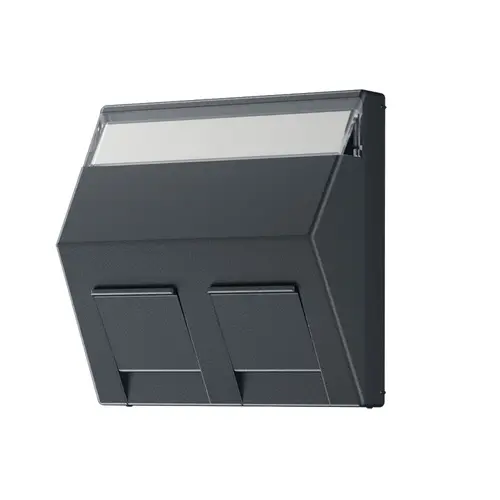 JUNG A 569-30 BF PL ANM centraalplaat voor montage adapter 30 graden met tekstvenster A-range antraciet mat