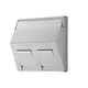 JUNG A 569-30 BF PL AL centraalplaat voor montage adapter 30 graden met tekstvenster A-range aluminium