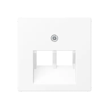 JUNG A 569-2 BFPLUA WWM centraalplaat 2-voudig tbv RJ45 wandcontactdoos A-range sneeuwwit mat