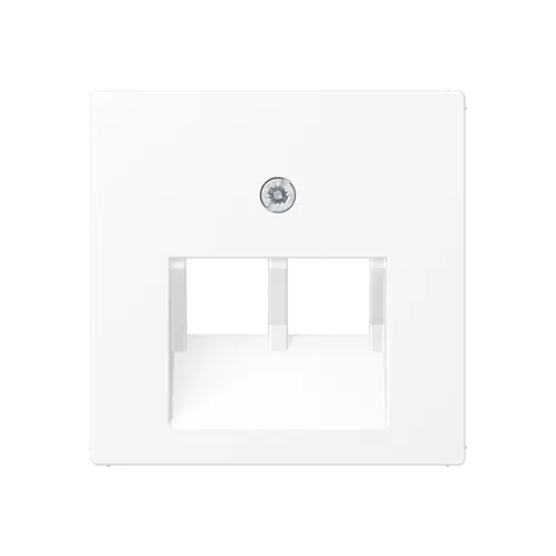 JUNG A 569-2 BFPLUA WWM centraalplaat 2-voudig tbv RJ45 wandcontactdoos A-range sneeuwwit mat
