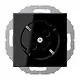 JUNG A 520-45 N SW wandcontactdoos randaarde 45 graden A-range zwart