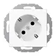 JUNG A 520-45 N WW wandcontactdoos randaarde 45 graden A-range alpine wit