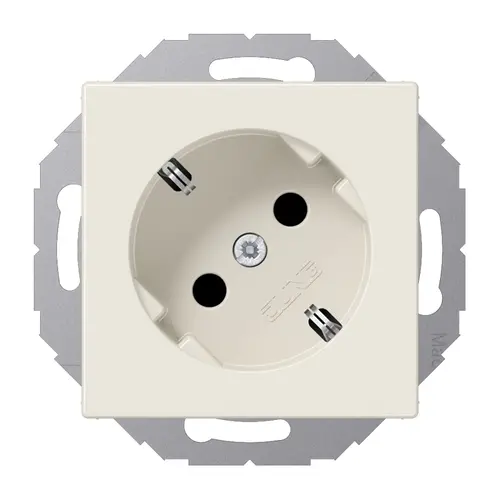 JUNG A 520-45 N wandcontactdoos randaarde 45 graden A-range creme