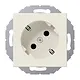 JUNG A 520-45 N wandcontactdoos randaarde 45 graden A-range creme