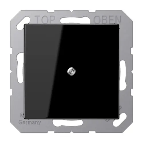 JUNG A 590 BFA SW centraalplaat met snoerinvoer en draagring A-range zwart glans