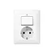 JUNG AS 5576 EU WW combinatie schakelaar/wandcontactdoos randaarde AS500 alpine wit