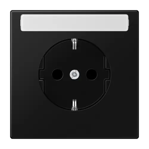 JUNG LS 1520 NNA SWM wandcontactdoos randaarde tekstvenster LS990 grafietzwart mat