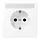 JUNG LS 1520 NKINA WWM wandcontactdoos randaarde tekstvenster Safety+ LS990 sneeuwwit mat