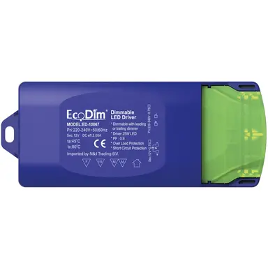 EcoDim ED-10067 LED-driver/trafo 12V DC dimbaar 0-30W
