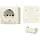 JUNG B 620 A opbouw wandcontactdoos randaarde incl. bodemplaat en invoerstuk AP600 creme