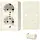 JUNG B 6020 A opbouw wandcontactdoos 2-voudig randaarde incl. bodemplaat en invoerstuk AP600 creme