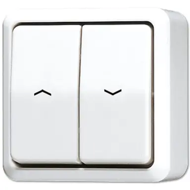 JUNG 609 VA WW opbouw jaloezieschakelaar 1-polig AP600 alpine wit
