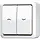 JUNG 609 VA WW opbouw jaloezieschakelaar 1-polig AP600 alpine wit