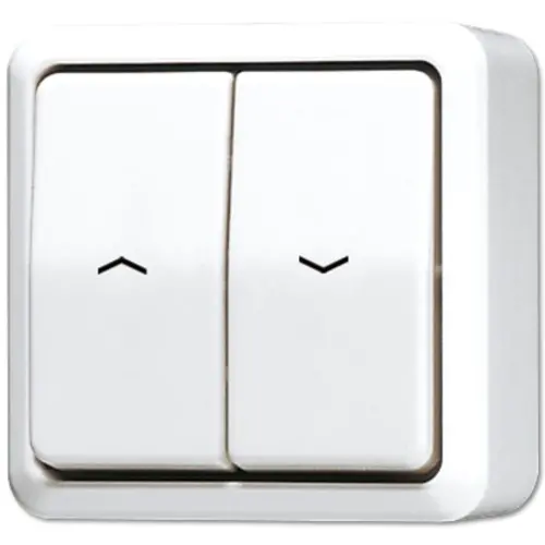 JUNG 609 VA WW opbouw jaloezieschakelaar 1-polig AP600 alpine wit