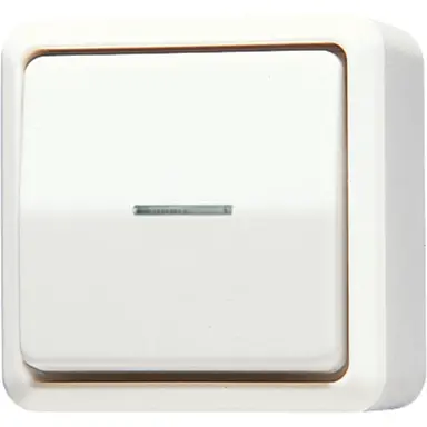 JUNG 606 KO5 A opbouw wisselschakelaar met controlelamp 10A AP600 creme