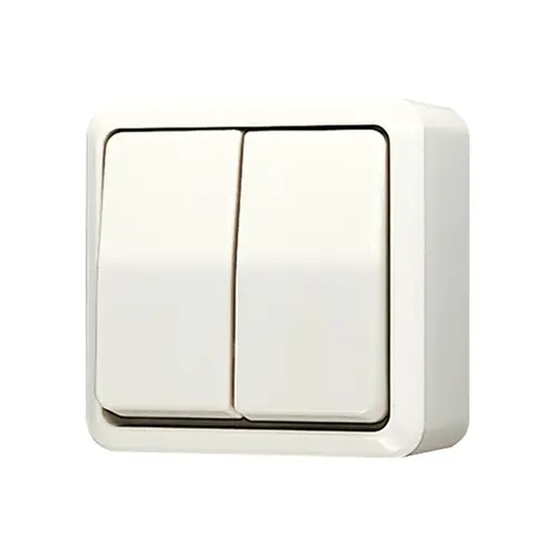 JUNG 608 A opbouw wissel-wisselschakelaar 10A AP600 creme