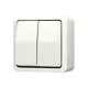 JUNG 608 A opbouw wissel-wisselschakelaar 10A AP600 creme
