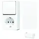 JUNG B 676 A WW combinatie wisselschakelaar/wandcontactdoos opbouw randaarde incl. bodemplaat AP600 alpine wit