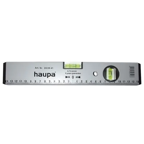 Haupa 240042 waterpas 400 mm met 2 libellen aluminium