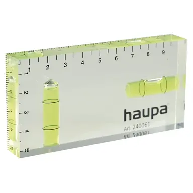 Haupa 240061 compacte waterpas 100 mm met 2 libellen acryl