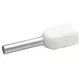 Klauke 869/8 twin adereindhuls geïsoleerd 2 x 0.5 mm² hulslengte 8 mm 100 stuks wit