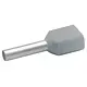 Klauke 870/10 twin adereindhuls geïsoleerd 2 x 0.75 mm² hulslengte 10 mm 100 stuks grijs
