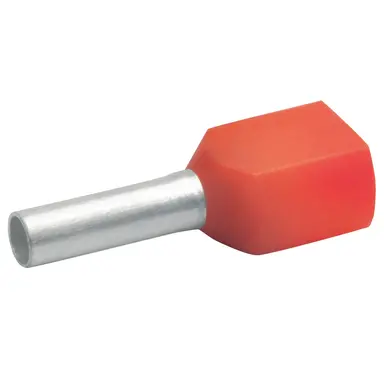 Klauke 871/8 twin adereindhuls geïsoleerd 2 x 1 mm² hulslengte 8 mm 100 stuks rood
