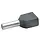 Klauke 872/12 twin adereindhuls geïsoleerd 2 x 1.5 mm² hulslengte 12 mm 100 stuks zwart