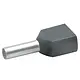 Klauke 872/12 twin adereindhuls geïsoleerd 2 x 1.5 mm² hulslengte 12 mm 100 stuks zwart
